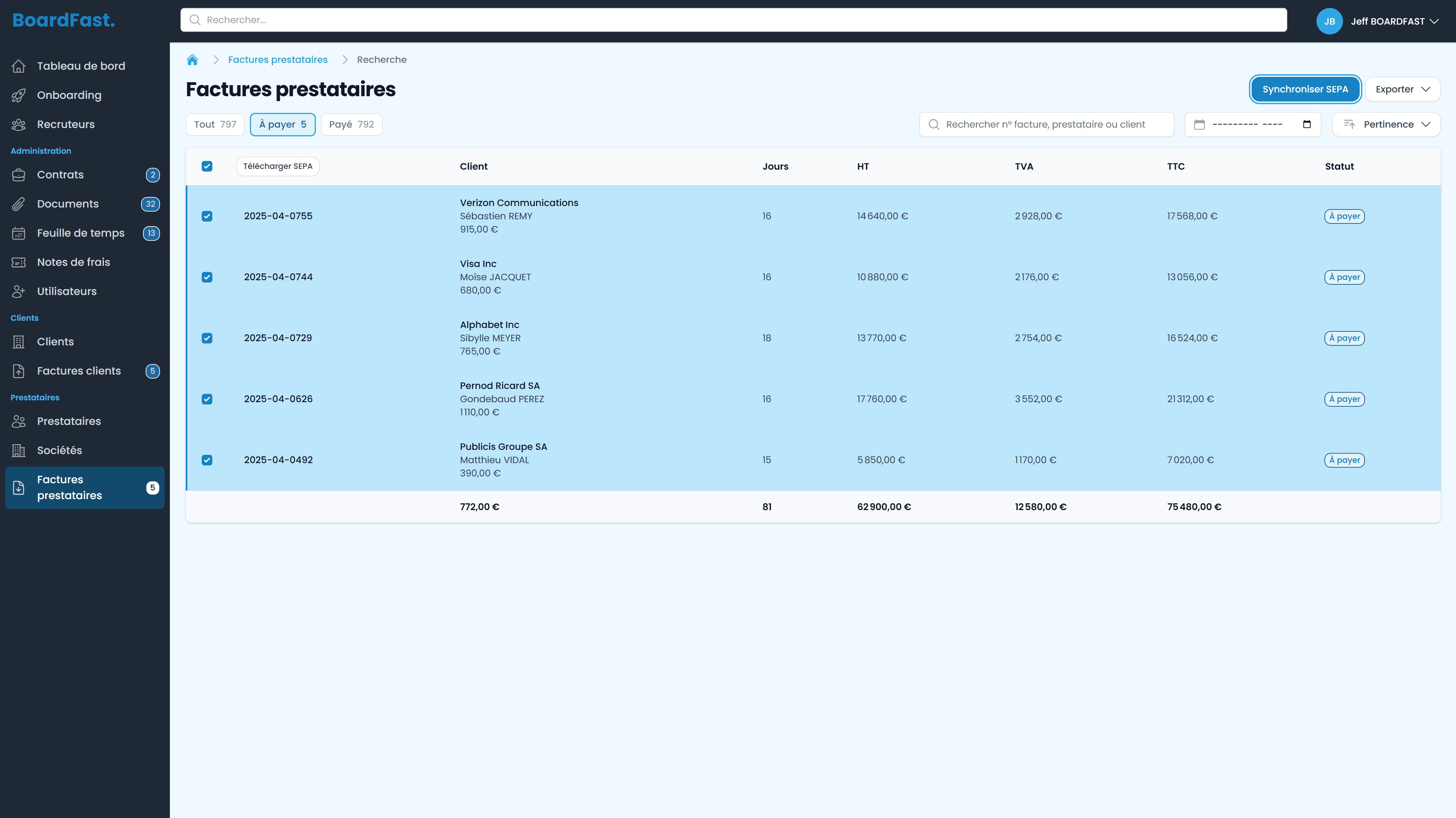 Payés vos prestataires